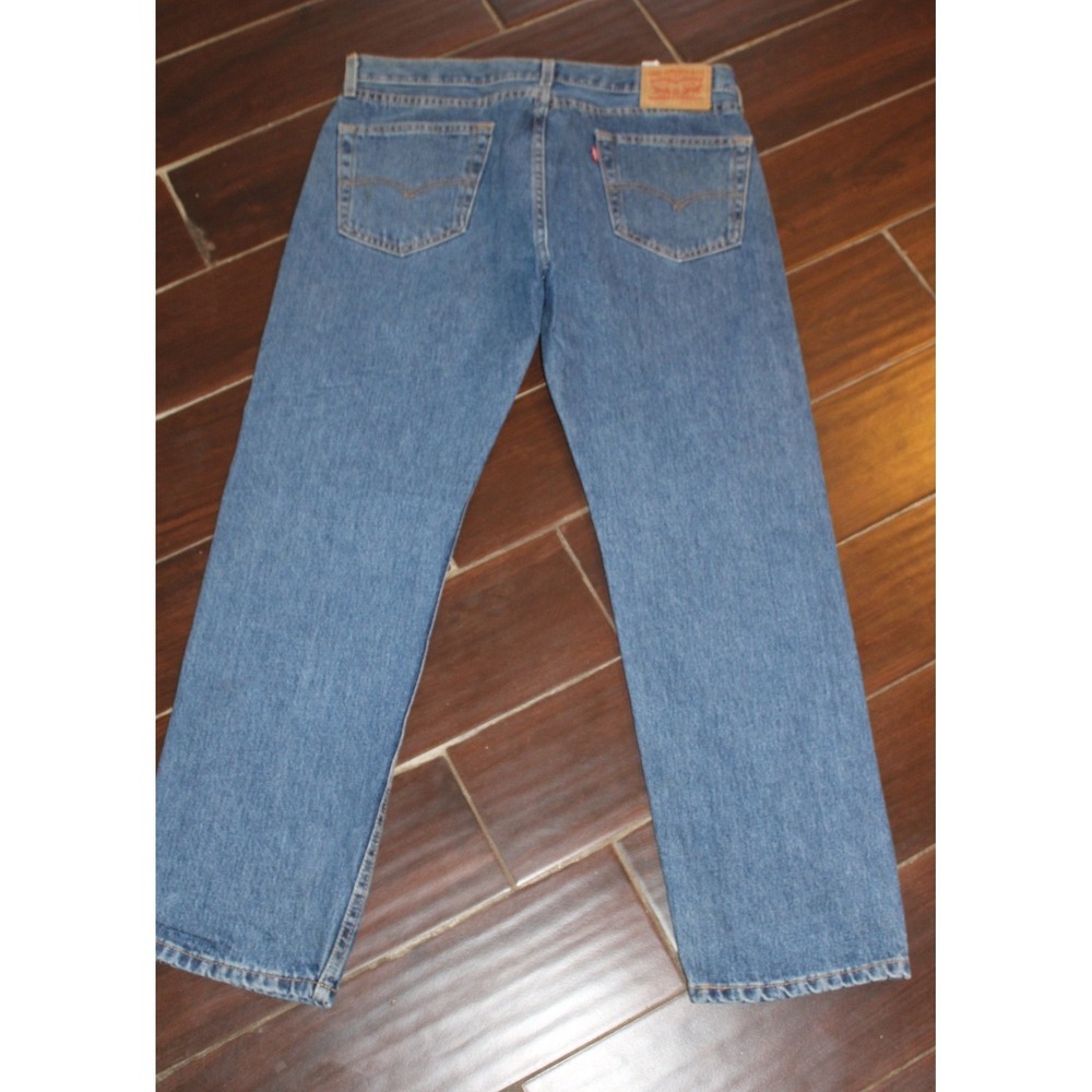 Levi Strauss 505 Mens‎ Jeans W34 L30 Medium Wash Straight Fit Cotton